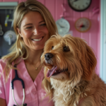 A dog and vet during a consultation in a local vet clinic in Australia - Knose