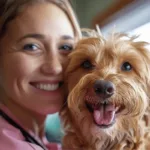 Australian veterinarian with a dog smiling - Knose